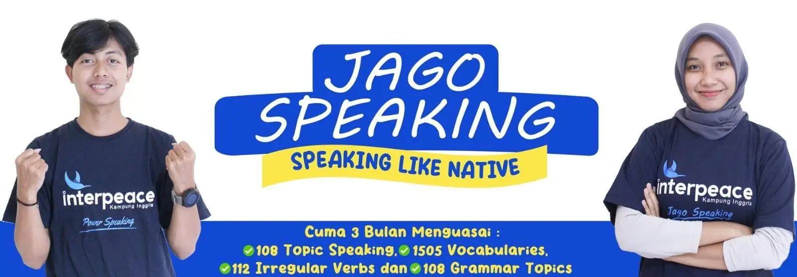 banner jago speaking kampung inggris interpeace pare